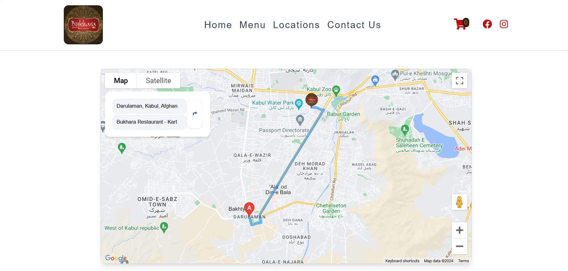 Bukhara restaurant location