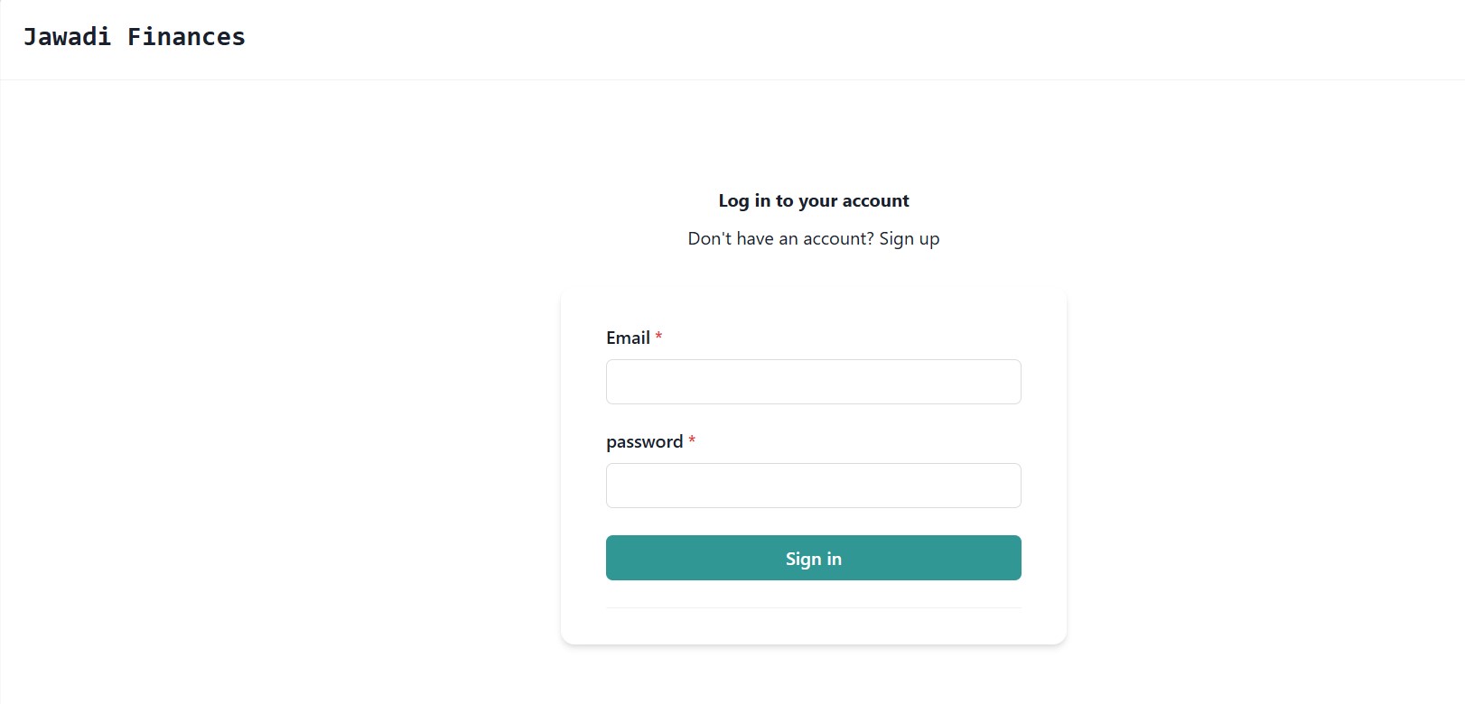 Jawadi Finances Login